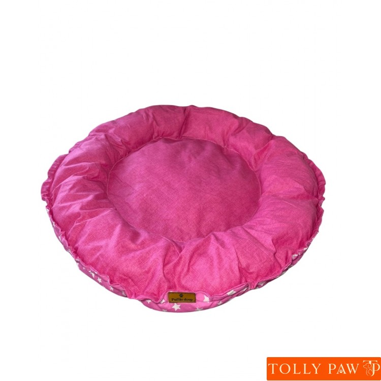 Pembe Yıldız Desenli Kedi Ve Küçük Köpek Yatağı 75 Cm | Yumuşak Ve Konforlu Pembe Yıldız Desenli Kedi Ve Küçük Köpek Yatağı 75 Cm | Yumuşak Ve Konforlu