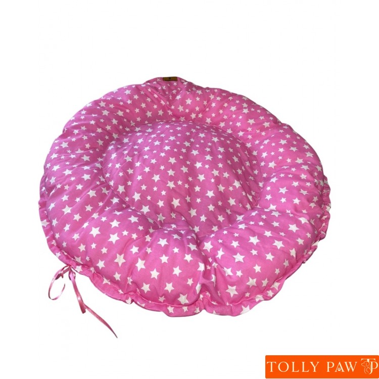 Pembe Yıldız Desenli Kedi Ve Küçük Köpek Yatağı 75 Cm | Yumuşak Ve Konforlu Pembe Yıldız Desenli Kedi Ve Küçük Köpek Yatağı 75 Cm | Yumuşak Ve Konforlu