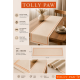 TOLLY PAW Premium Masa Runner Dijital Baskılı Yaprak Desenli Dekoratif Salon Mutfak Yemek Masası Runner Örtüsü