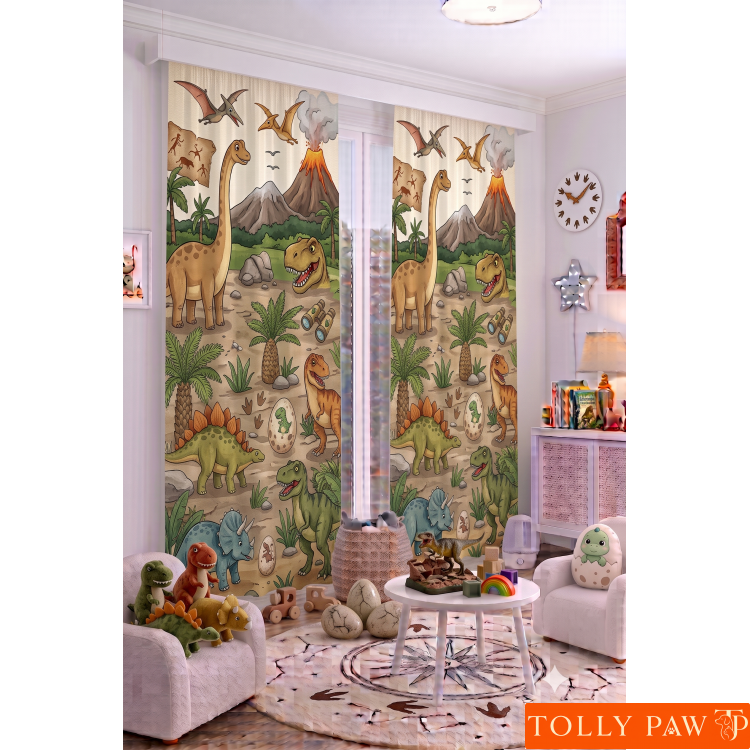 140x260 cm 2 Kanat Bebek Çocuk Odası Fon Perdesi Desenli Dekoratif Dijital Baskılı Premium Çocuk Odası Perdesi