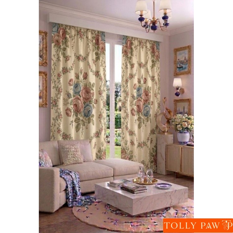 140x260 cm 2 Kanat Vintage ve Avangart Temalı Salon Oturma Odası Yatak Odası Fon Perdesi Desenli Dekoratif Dijital Baskılı Premium Perde