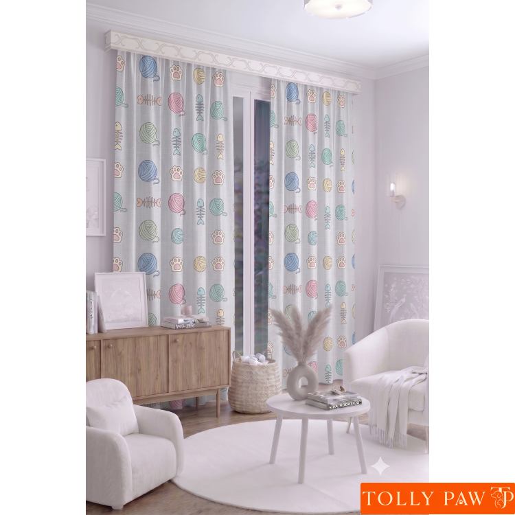 100x250 cm 1 Kanat Evcil Hayvan Temalı Salon Oturma Odası Yatak Odası Fon Perdesi Desenli Dekoratif Dijital Baskılı Premium Perde