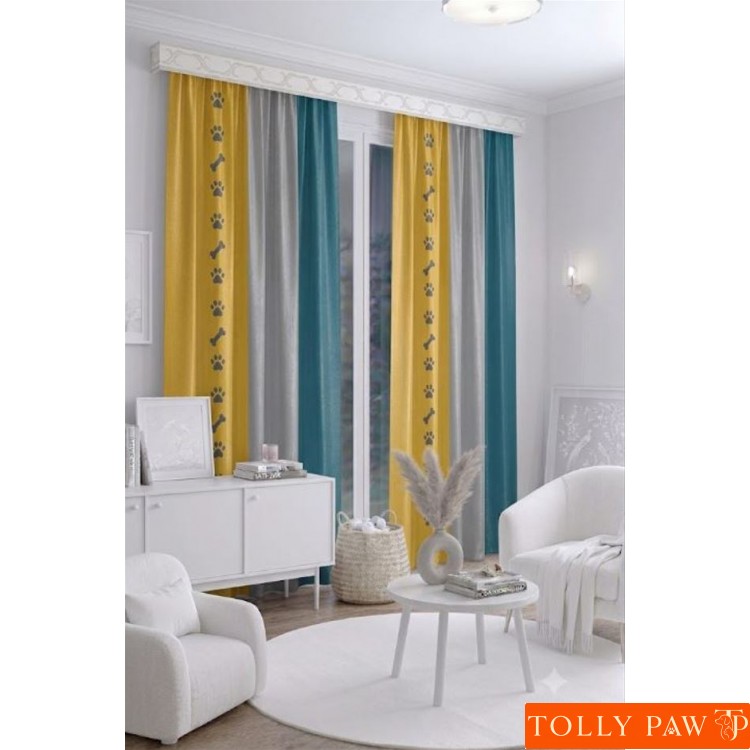 100x250 cm 1 Kanat Evcil Hayvan Temalı Salon Oturma Odası Yatak Odası Fon Perdesi Desenli Dekoratif Dijital Baskılı Premium Perde